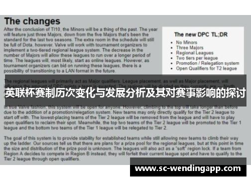 英联杯赛制历次变化与发展分析及其对赛事影响的探讨